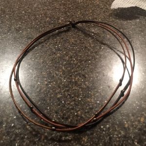 Silpada leather triple layer necklace