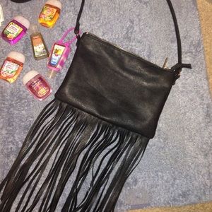 Fringe leather purse with FREE hand sanitizer!