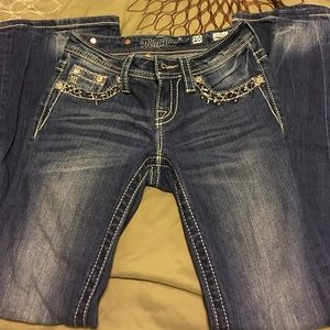 Worn once Girls Miss Me Boot leg jeans