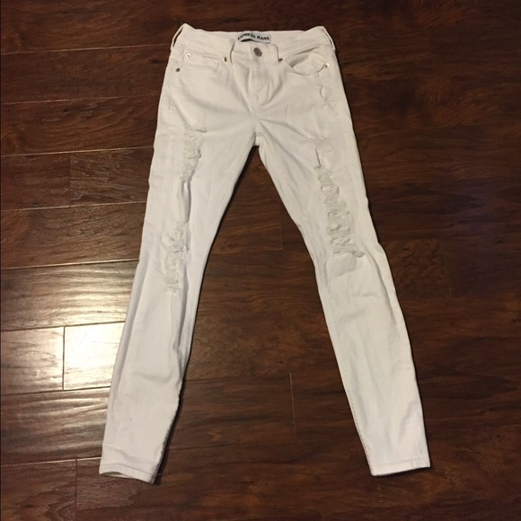 Mid rise Express white jeans