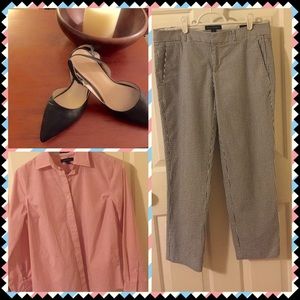 Banana Republic Seersucker Avery Fit Pant