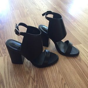 forever 21 strappy block heels