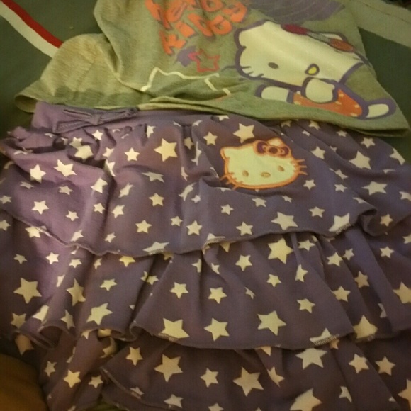 Shirt and short size 10 hello kitty