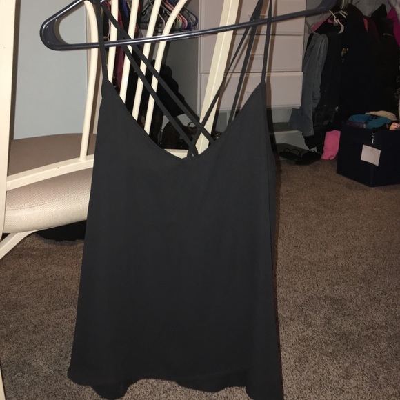 hollister black tank top