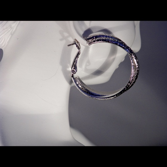 SOLD. Hoop Earrings - Picture 2 of 3