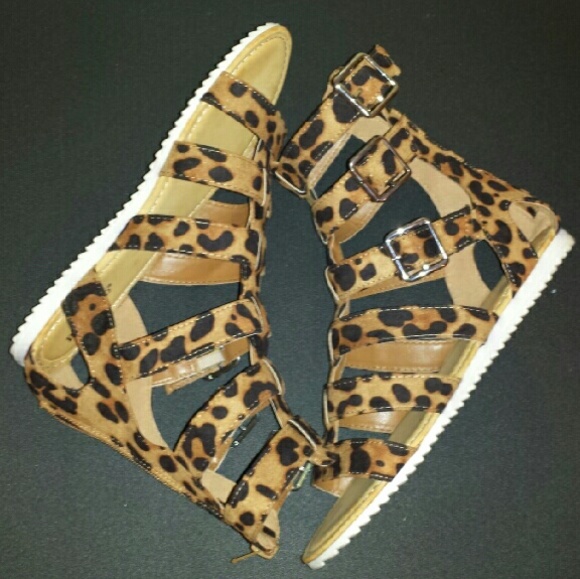 Leopard Gladiator Sandals