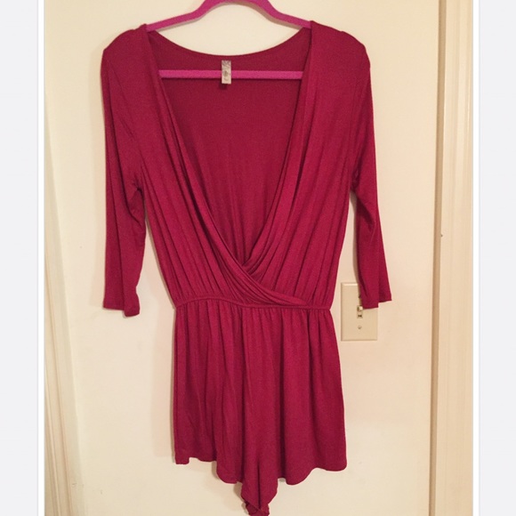 Dark Red Romper Playsuit M