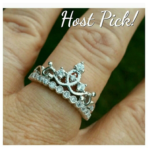Jewelry - 925 Sterling Silver Stamped  Crown  Ring Size 7,8,