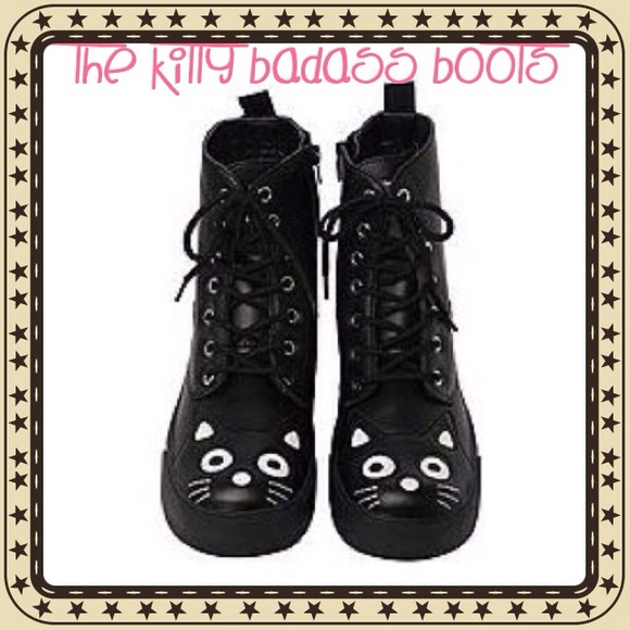 T.U.K Shoes - THE BADASS KITTY COMBAT BOOTS
