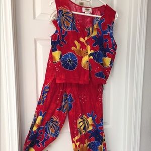 Long two piece pant and top set