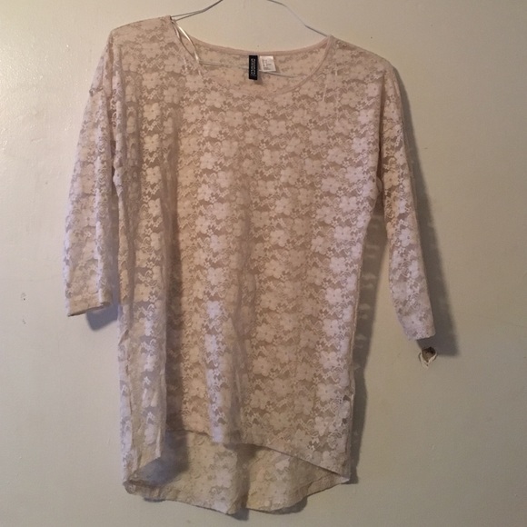 See through lace top.