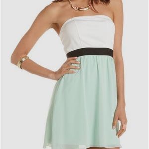 Mint and white dress