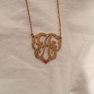 Gold "A" necklace