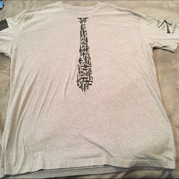 Men's Gray Gun Tie T-Shirt