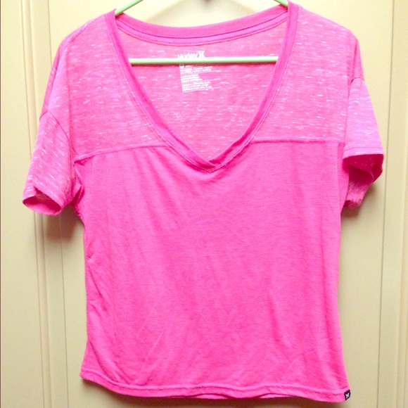 HURLEY pink crop top