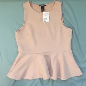 H&M size Medium pink peplum top