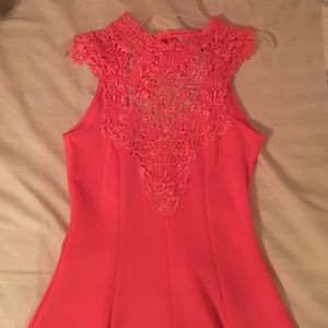 Lace skater skirt dress