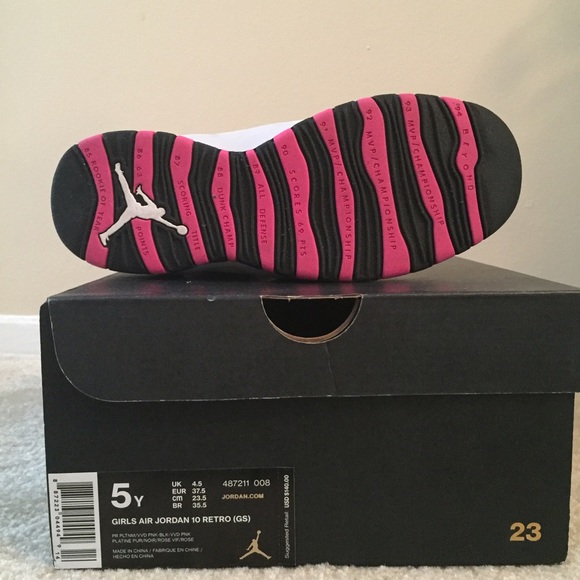 Jordan Vivid Pink 10 size 5Y - Picture 2 of 4