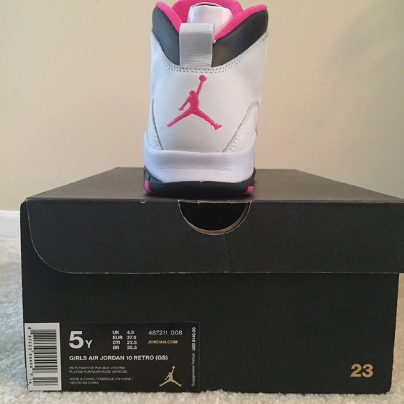 Jordan Vivid Pink 10 size 5Y - Picture 3 of 4