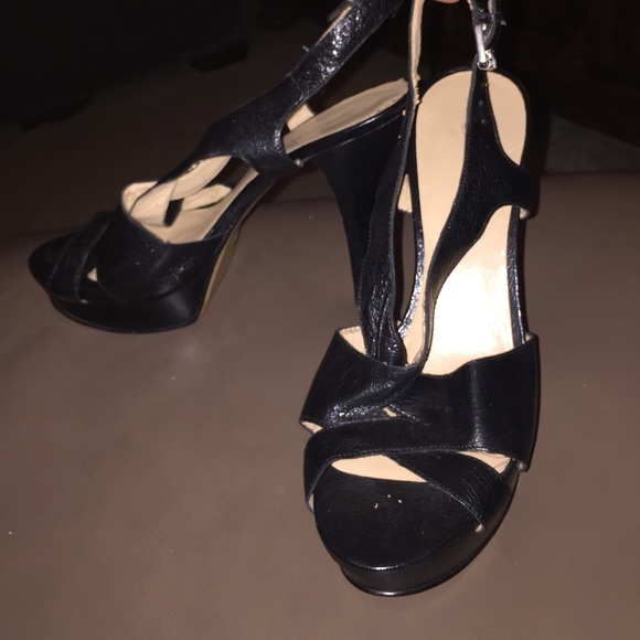 Black open toe w/strap Heels