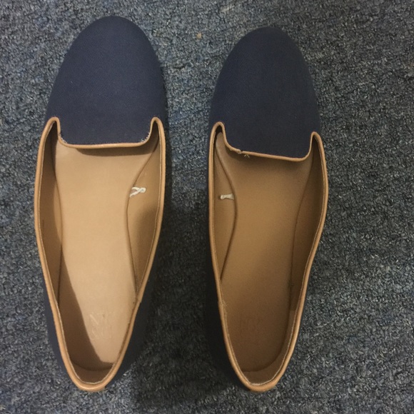 Blue and Tan Loafers