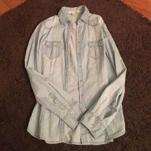 Forever 21 Chambray Denim Shirt