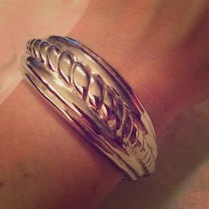 Vintage Silver Rope Detail Bangle