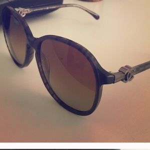 100% Authentic black and silver Chanel glasses