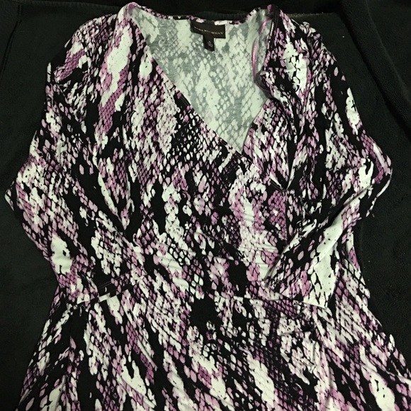 NWOT Dana Buchman faux wrap ruched top size xl