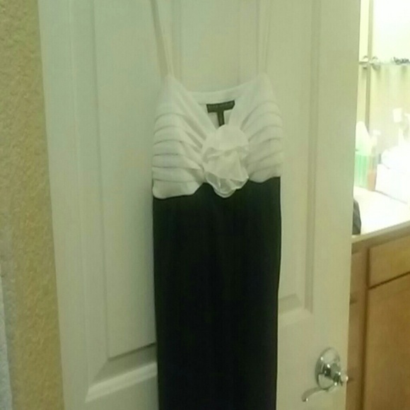 Cocktail white and black dress