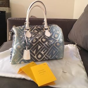 FENDI White and Blue Bowling Bag🎉 PRICE DROP