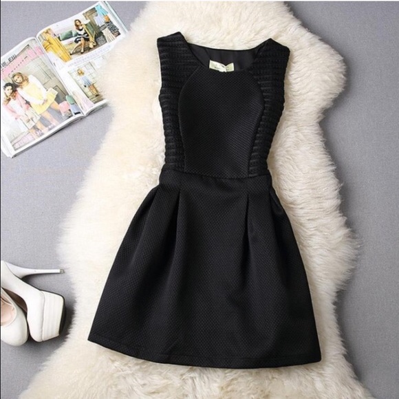 Black fit and flare cocktail dress