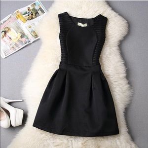 Black fit and flare cocktail dress