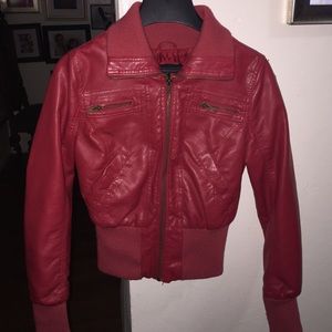 Red Pleather Jacket