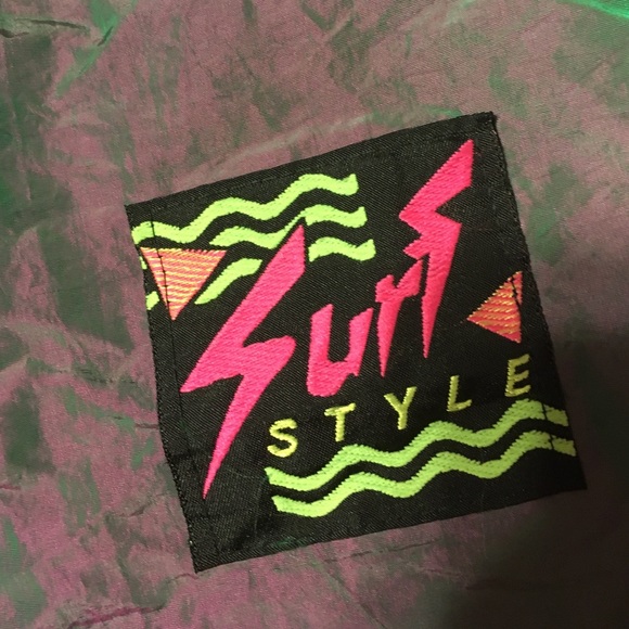SOLD Vintage iridescent shorts/swim trunks - Picture 2 of 4