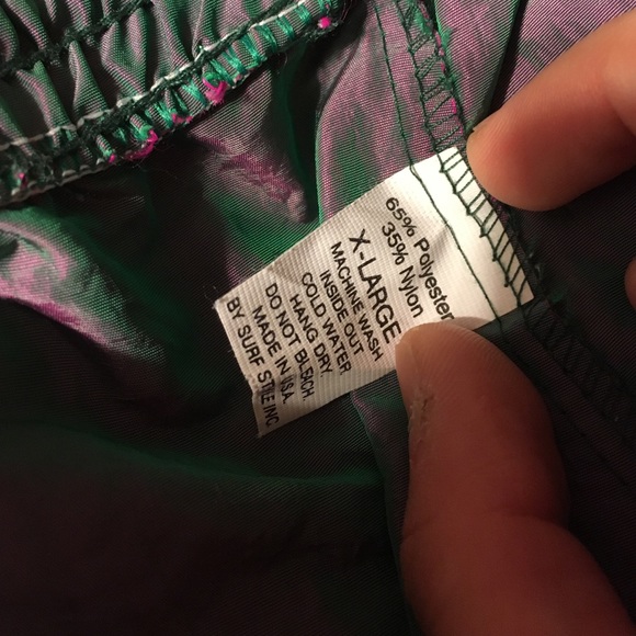 SOLD Vintage iridescent shorts/swim trunks - Picture 4 of 4