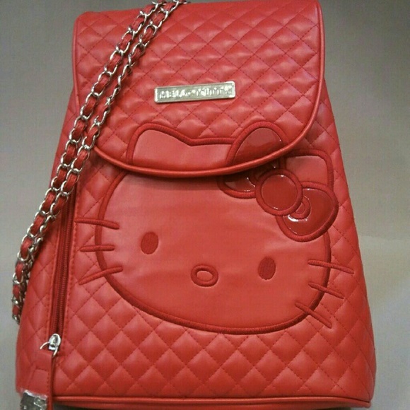 Hello Kitty quilt red Backpack!! NWOT