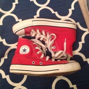 Red Hi-Top Converse