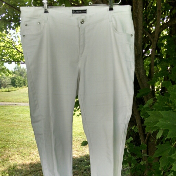 1826 Jeans White Stretch Twill Skinny Pants - Picture 2 of 4
