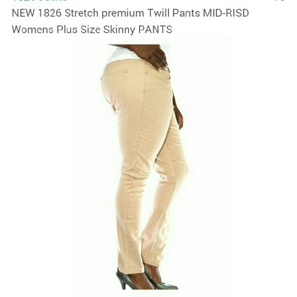 1826 Jeans Khaki Stretch Twill Skinny Pants - Picture 4 of 4