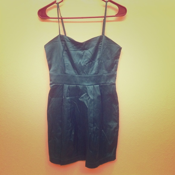 Emerald Green Silky Party Dress