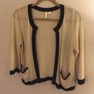 Frenchi Black & Cream Cardigan