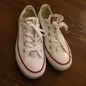 White Converse Chucks.
