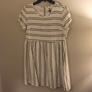 Old Navy Linen Blue & White Stripe Dress