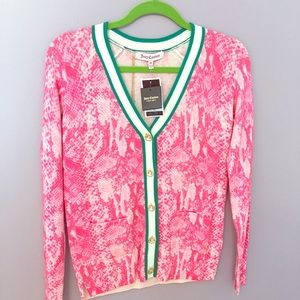 NWT Juicy Couture Python Print Cardi