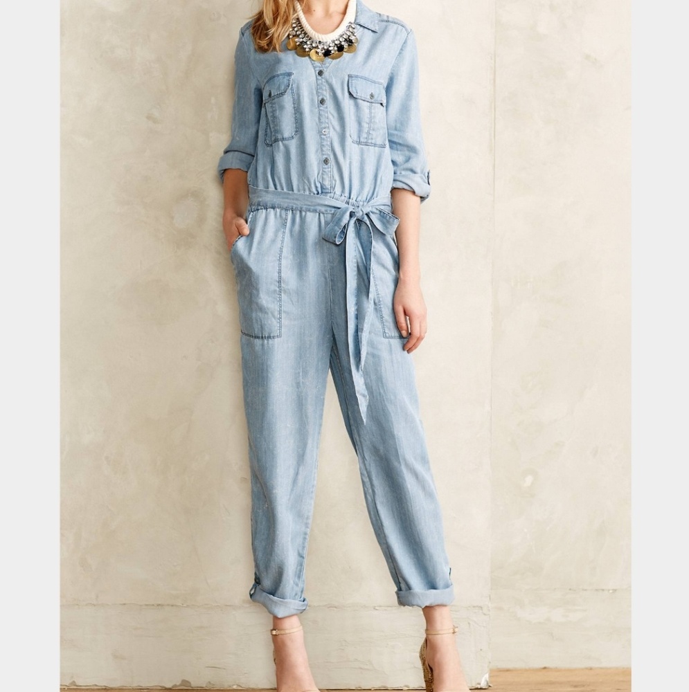 Anthropologie pilcro denim jumpsuit