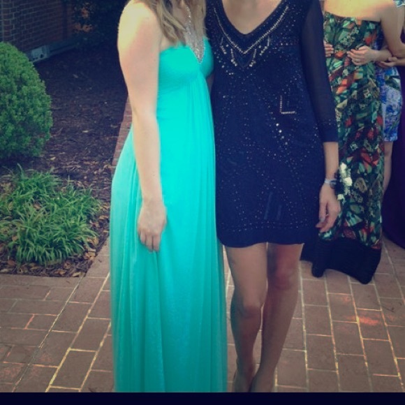 Blue prom dress