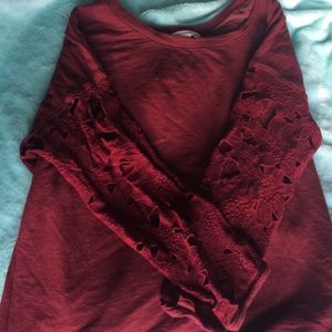 Burgundy long sleeve
