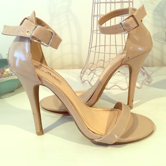 Tan Single Strap Stiletto Heels!
