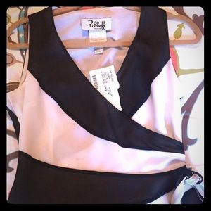 Beautiful black and white Joseph Ribkoff top NWT